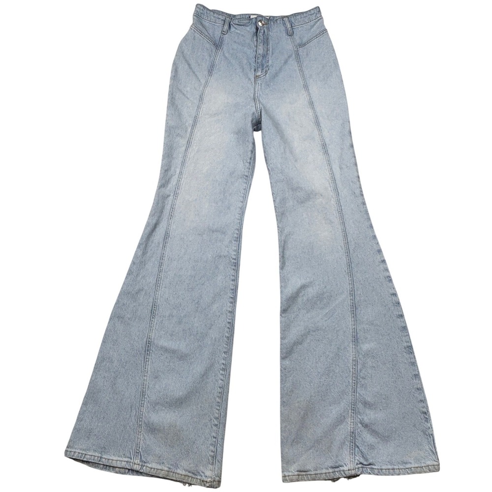 Free People We The Free Just Float On Flare Jeans Womens 31 Blue Bell Bottoms